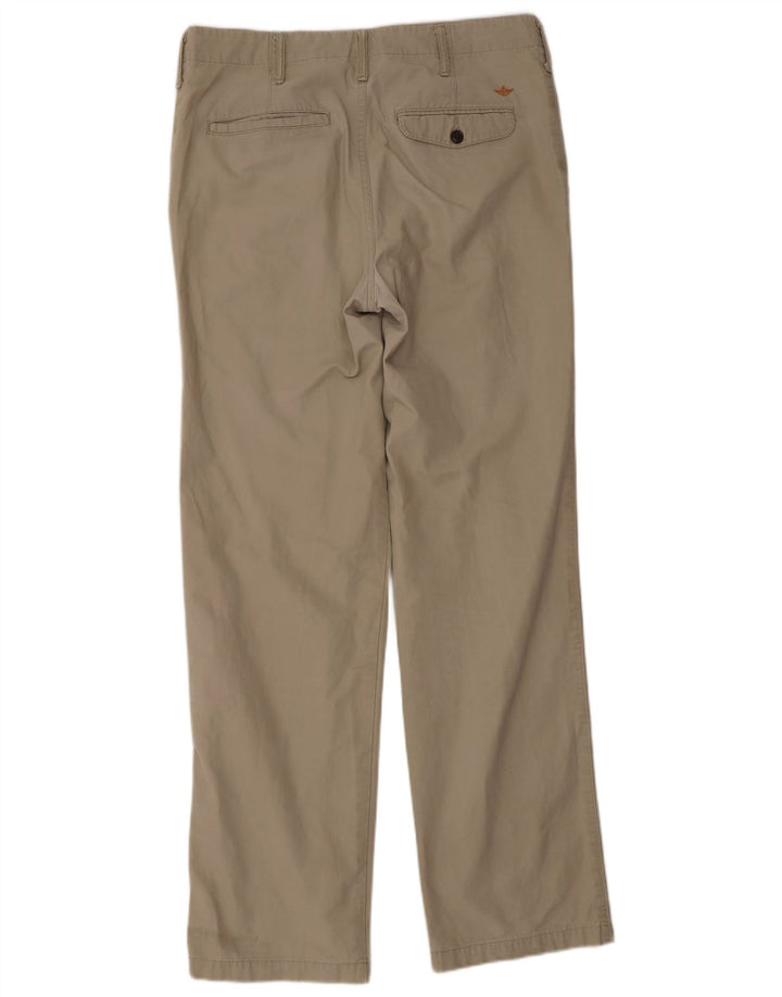 DOCKERS Pantaloni chino drepți pentru bărbați L32 L34, bej, bumbac, clasici