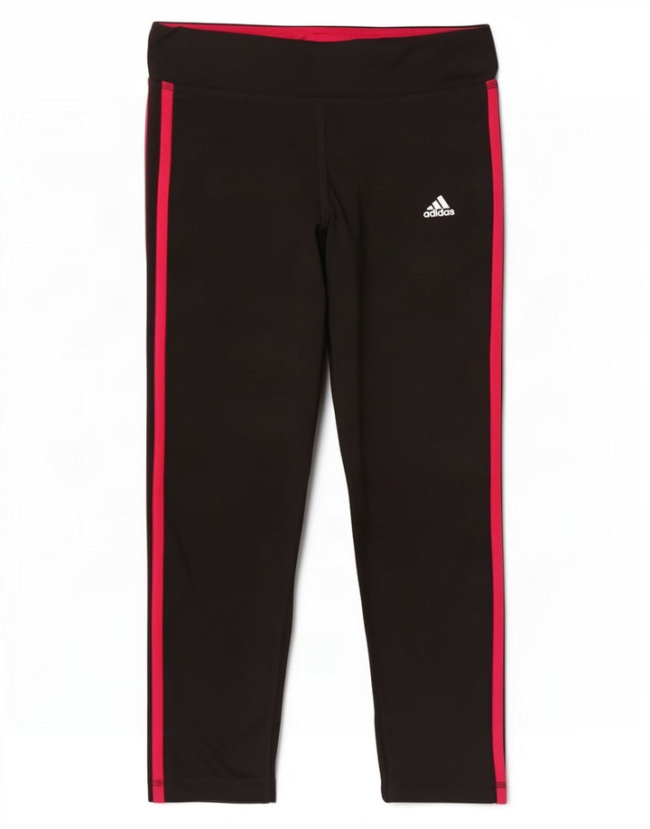 Leggings Adidas Climalite Capri pentru femei UK 8/10 Poliester negru mic