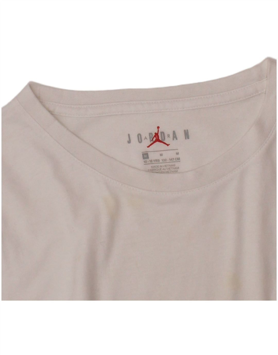 Tricou grafic Băieți JORDAN Top 10-11 Ani Mediu Alb