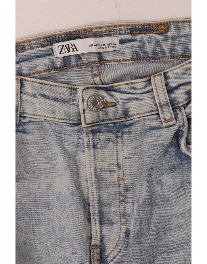 Blugi slim pentru bărbați Zara, învechiți, EU 44 Large W34 L28 Blue