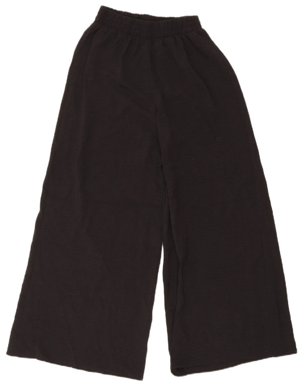 Pantaloni casual pentru femei Zara cu picioare largi Mici L26 L28 Poliester negru