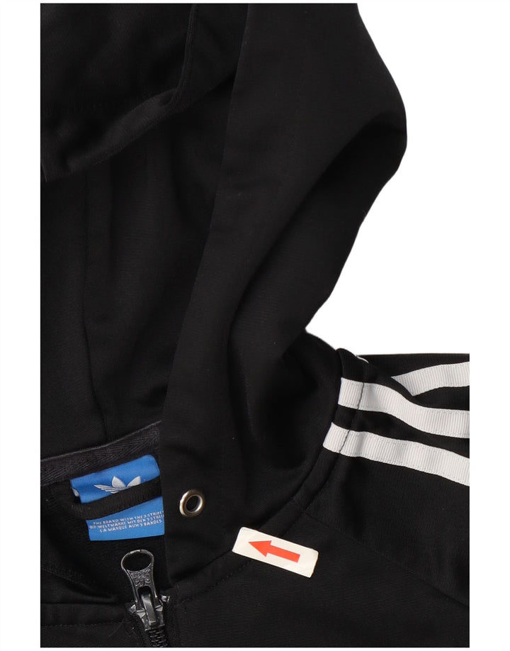 Pulover Adidas Graphic Zip pentru femei UK 12 Poliester mediu negru