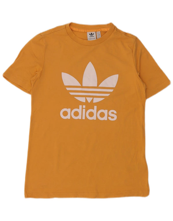 Tricou grafic Adidas pentru femei Top UK 10 Small Yellow Bumbac