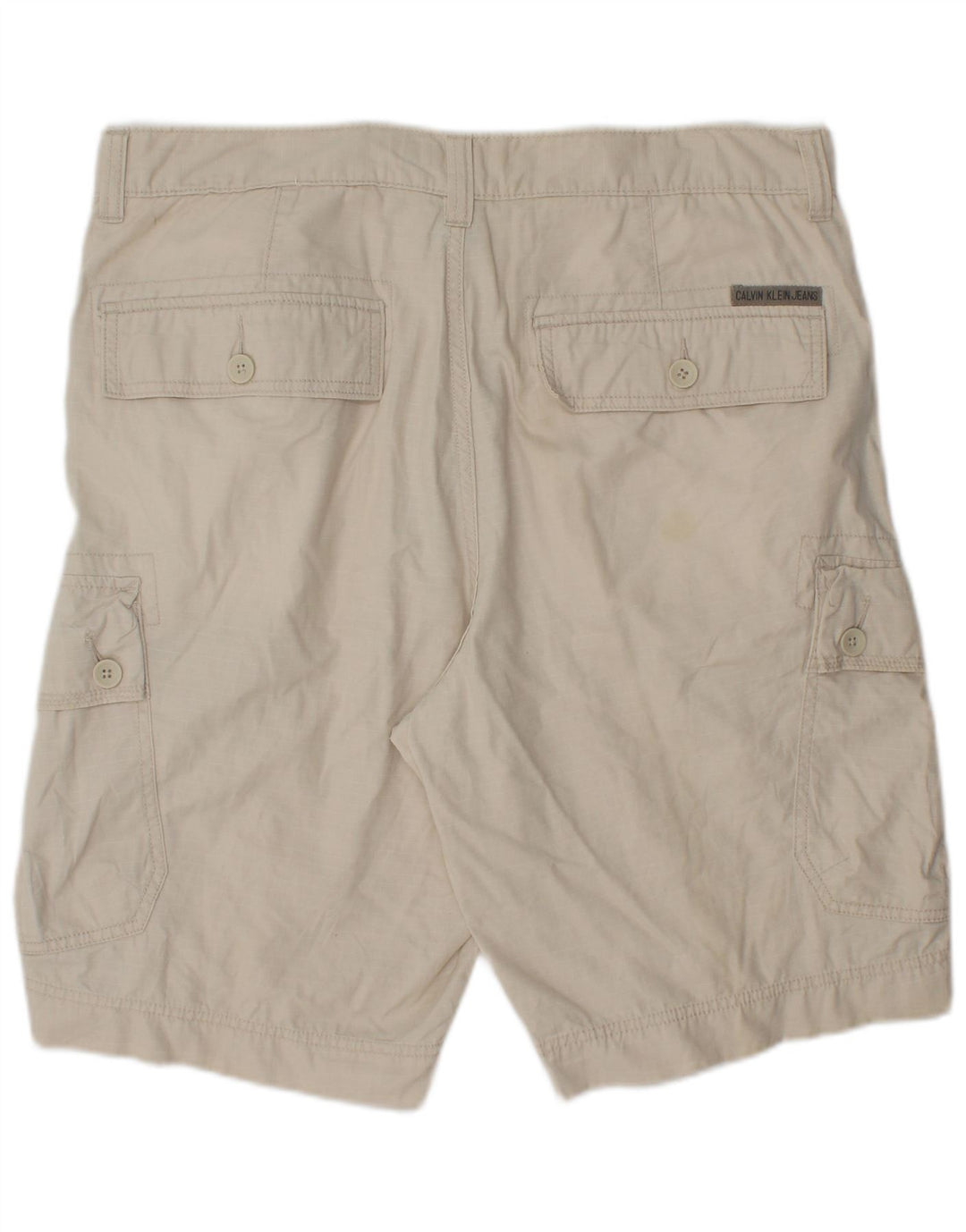 Pantaloni scurți cargo pentru bărbați Calvin Klein W34, bumbac, bej, mari