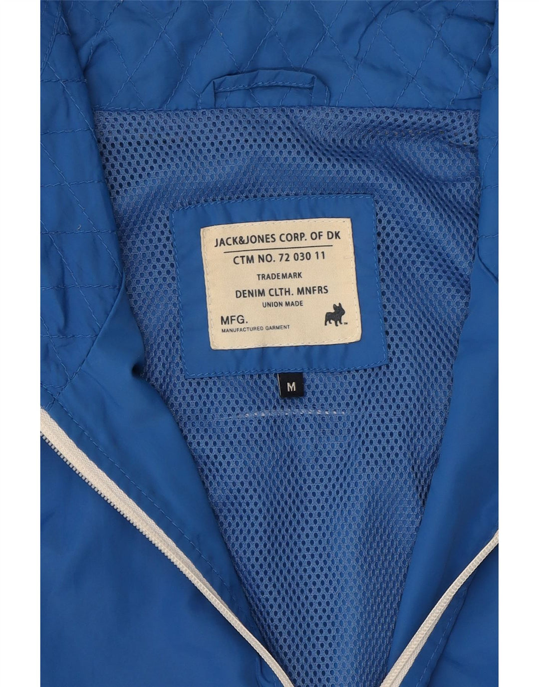 JACK & JONES Mens Rain Jacket UK 38 Medium Blue Polyester