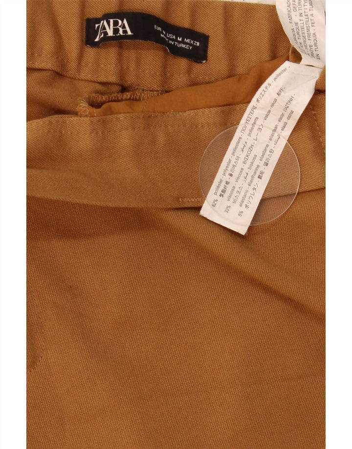 Pantaloni decupați pentru femei Zara Mediu L28 L25 Maro Poliester