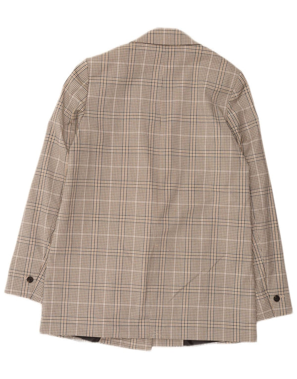 Jachetă blazer supradimensionată pentru femei Zara UK 6 XS, gri Check