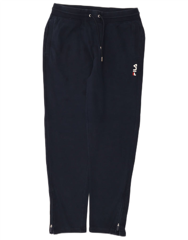 Pantaloni de trening Fila pentru bărbați, bumbac mediu albastru bleumarin