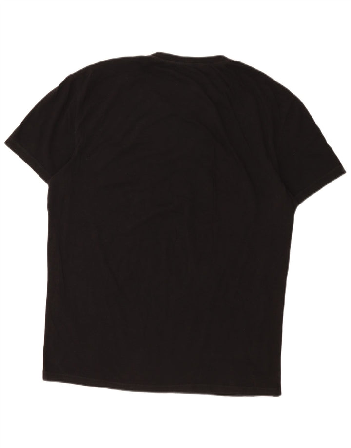 Tricou grafic Armani Exchange pentru bărbați Top mediu din bumbac negru
