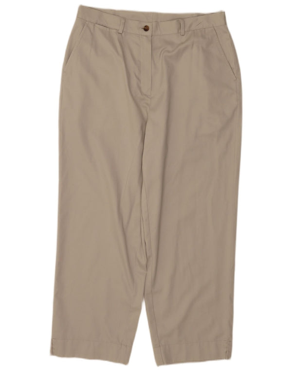 Pantaloni chino conici pentru femei L.L.Bean US 14 XL W34 L26 bej bumbac