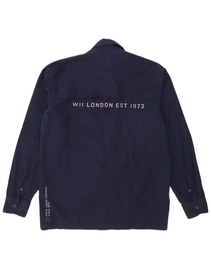 Cămașă grafică pentru bărbați PEPE JEANS Bumbac, albastru bleumarin