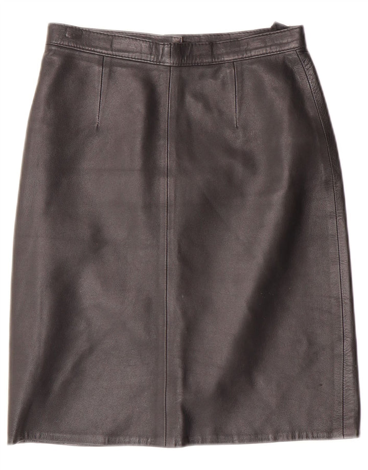 Fusta de piele pentru femei VINTAGE IT 38 XS W24 Negru