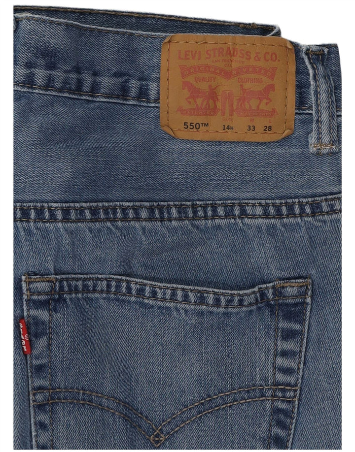 LEVI'S Blugi drepti pentru băieți 550 relaxed fit 13-14 ani W33 L28 albastru bumbac