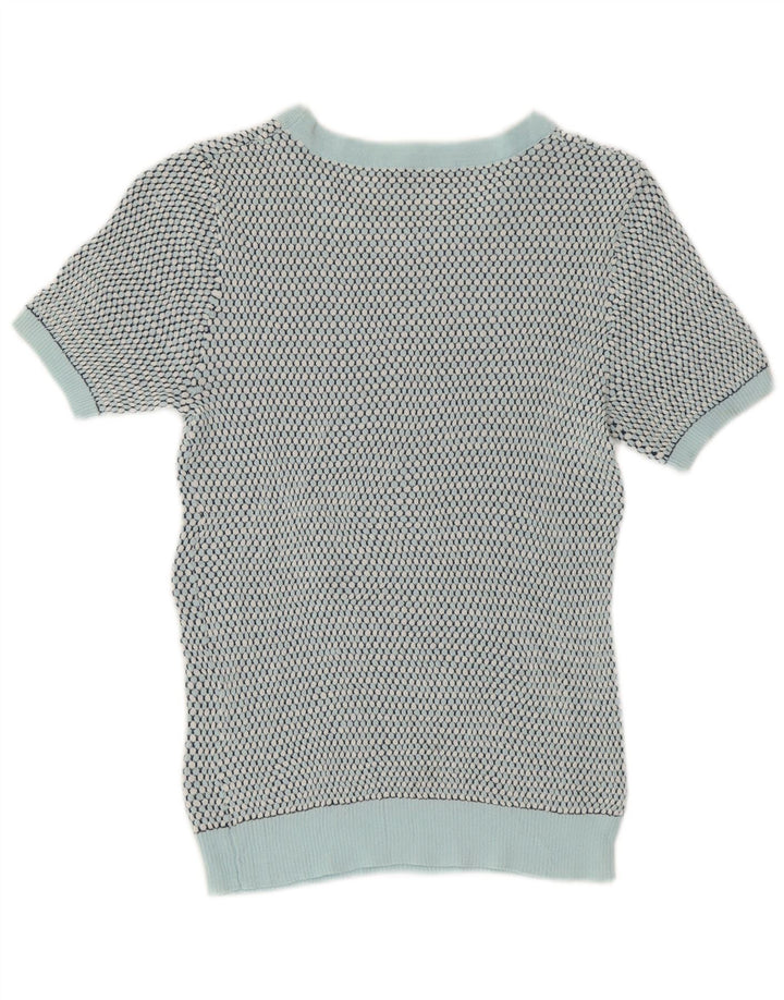 Pulover cu decolteu scurt pentru femei Zara UK 12 Medium Green Spotted