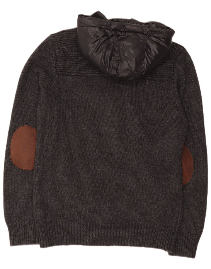 Pulover cardigan pentru bărbați Scotch & Soda, lână mare, gri