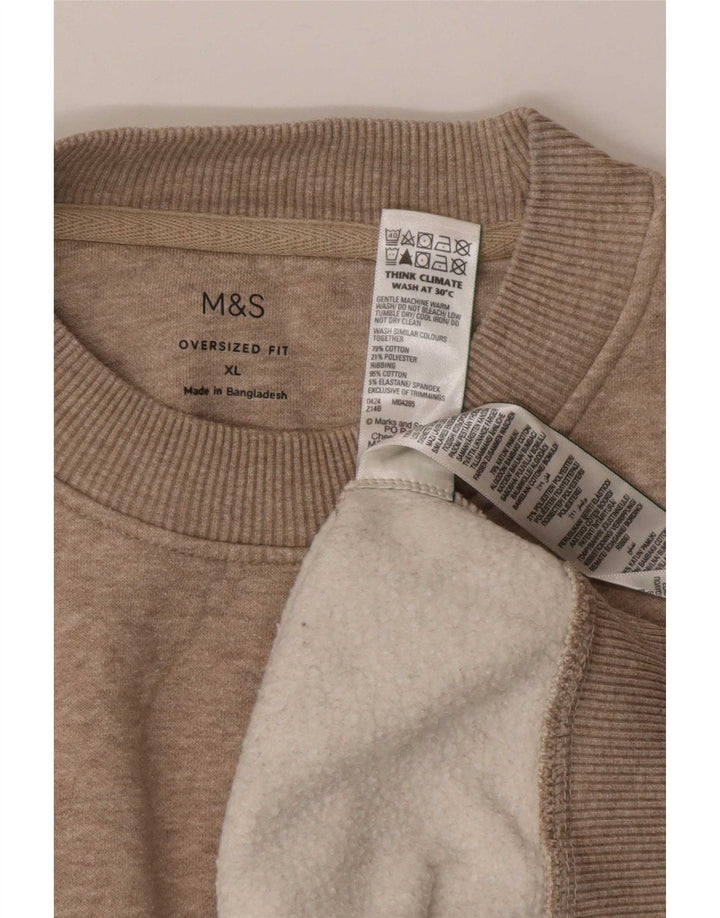 Hanorac supradimensionat pentru bărbați Marks & Spencer, XL, bumbac cu pete gri