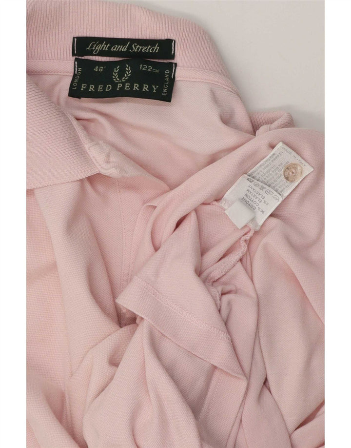Cămașă polo Fred Perry pentru bărbați, bumbac cu dungi roz, mare