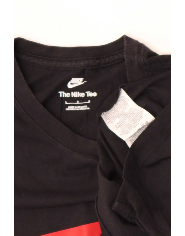 Tricou grafic Nike pentru bărbați Top mare din bumbac negru