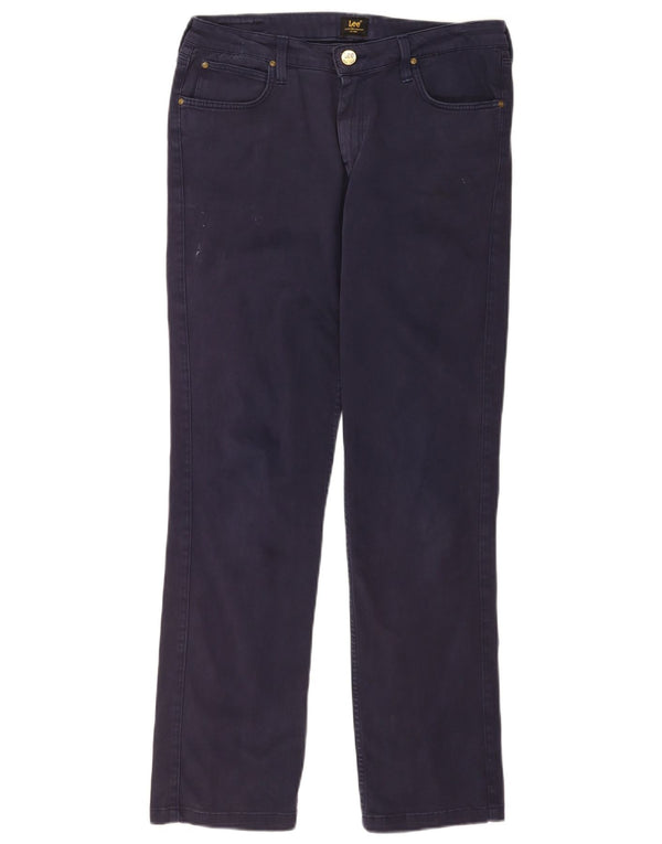 Pantaloni casual drepti pentru femei Lee Marion L31 L30 bumbac bleumarin