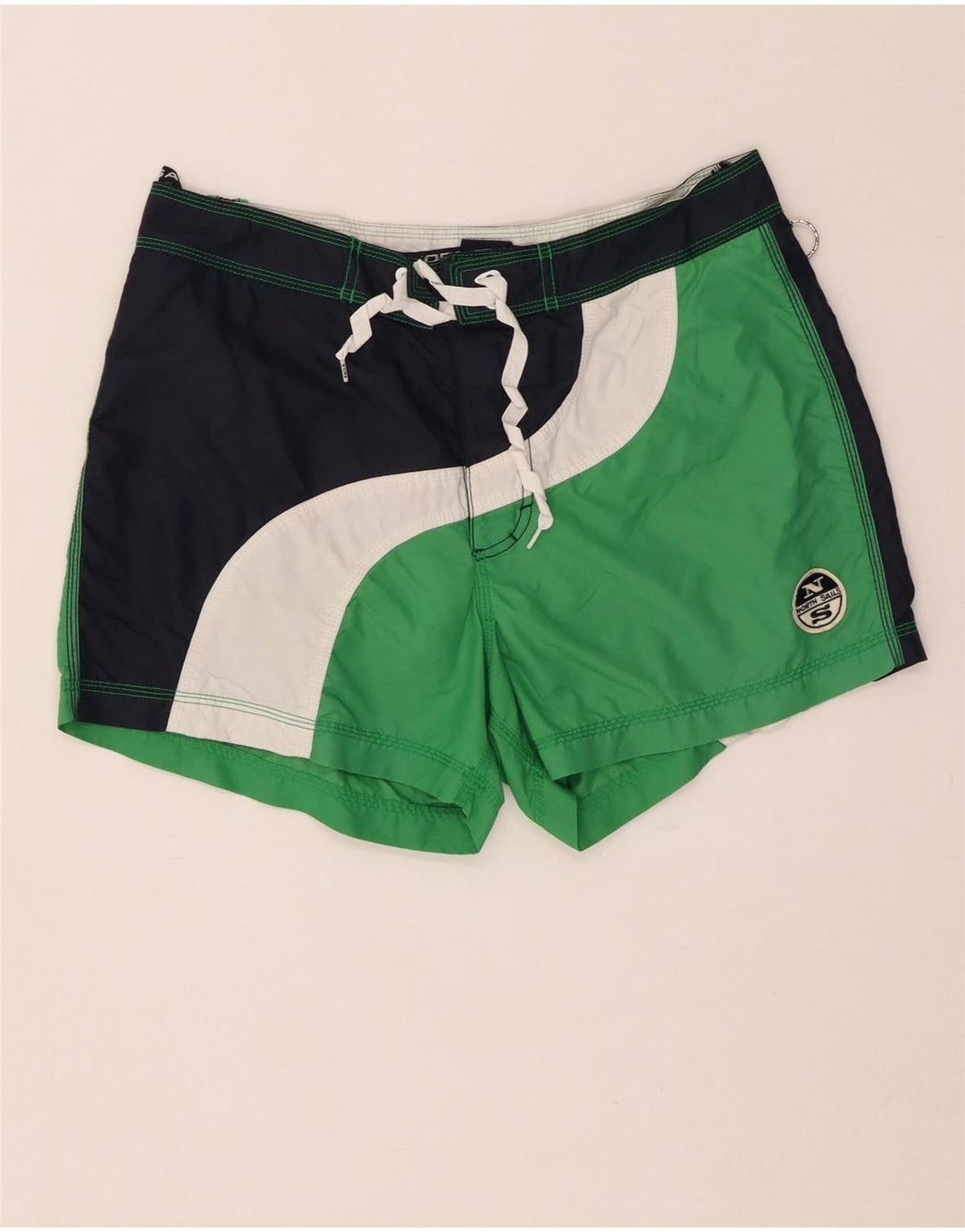 NORTH SAILS Pantaloni scurți de înot pentru bărbați, verde mediu, color block