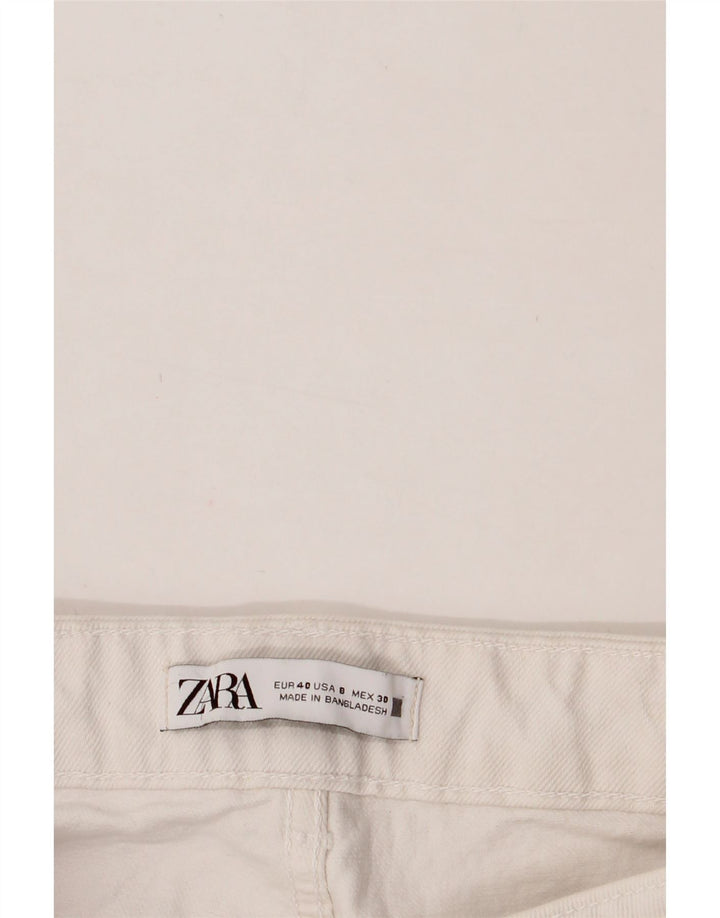 ZARA Womens Straight Jeans EU 40 Medium W30 L29 White Cotton Vintage Zara and Second-Hand Zara from Messina Hembry 