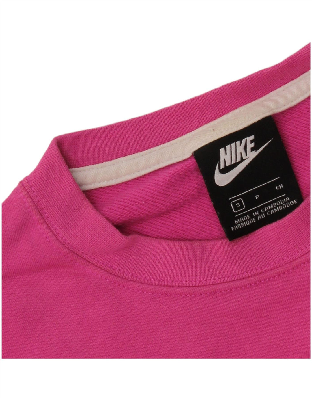 Pulover oversized pentru femei Nike Crop pentru femei UK 10 Mic roz Colorblock