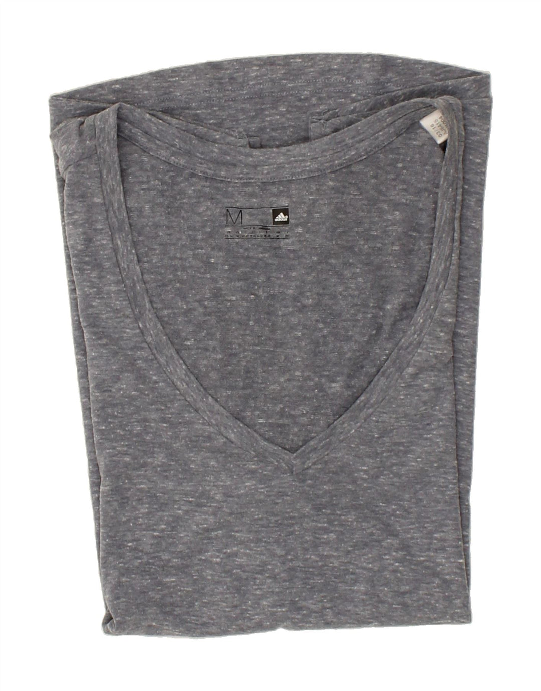 ADIDAS Womens T-Shirt Top UK 12/14 Medium Grey Flecked Vintage Adidas and Second-Hand Adidas from Messina Hembry 