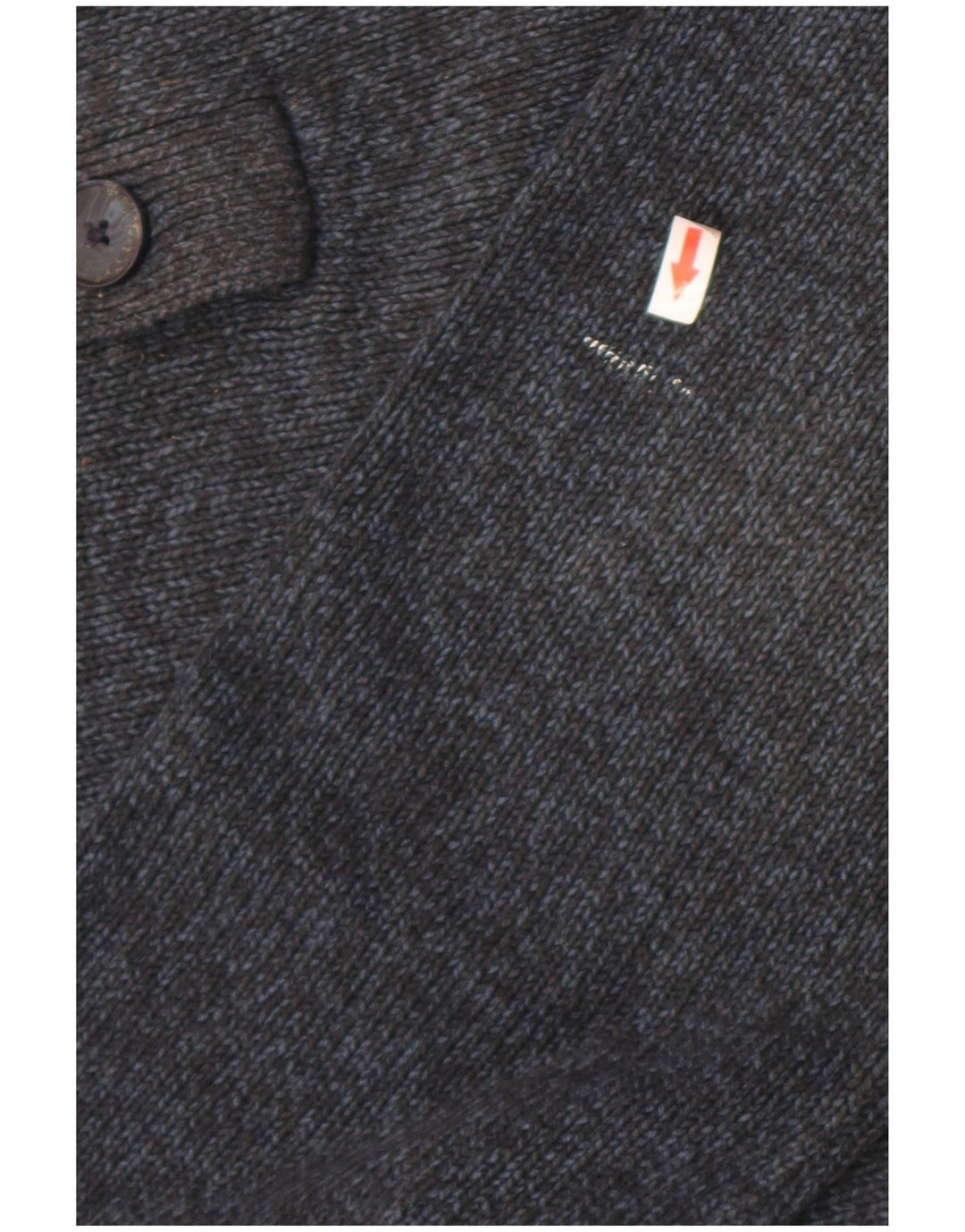 Pulover pentru bărbați Marks & Spencer, cu nasturi, cu gât, mare, albastru marin pete