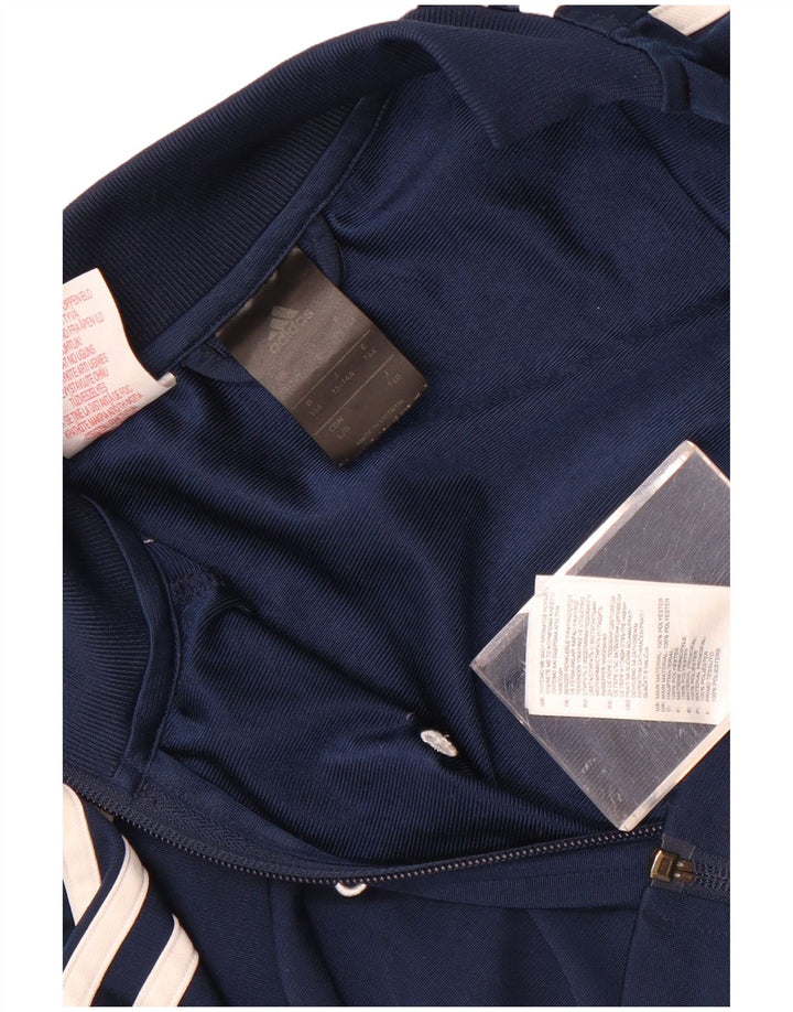 Jachetă de trening pentru băieți Adidas 13-14 ani, poliester bleumarin