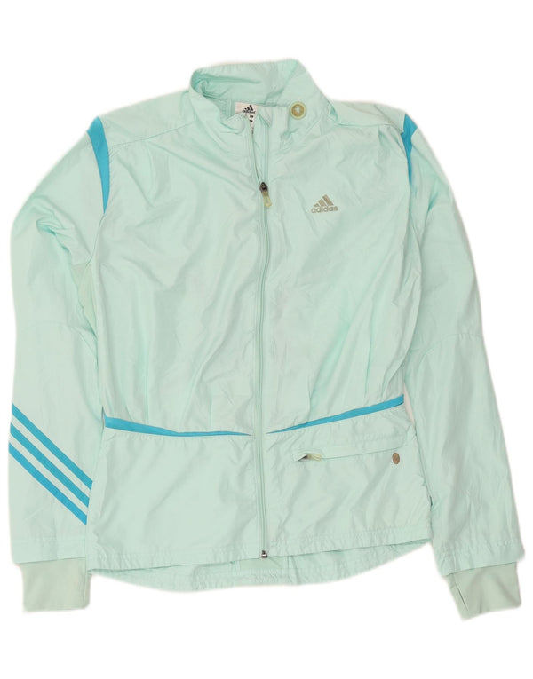 Jachetă de top pentru trening Adidas pentru femei UK 12 Medium Green Poliester Sports