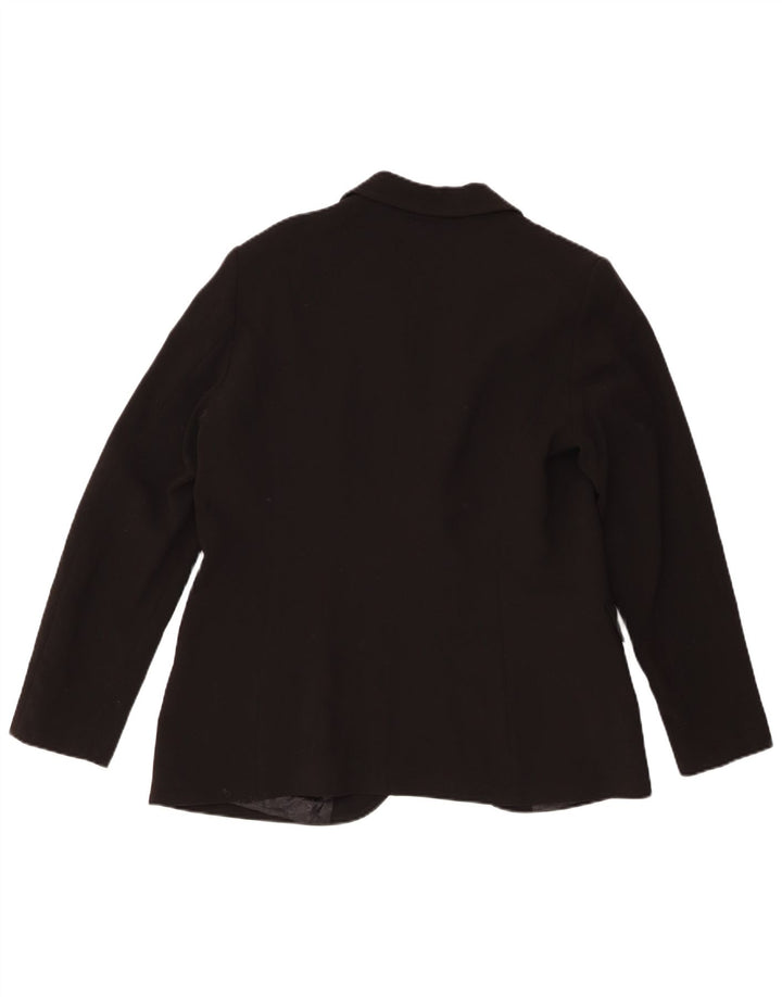 Jachetă pentru femei Benetton cu 1 nasture, UK 16, poliester negru mare