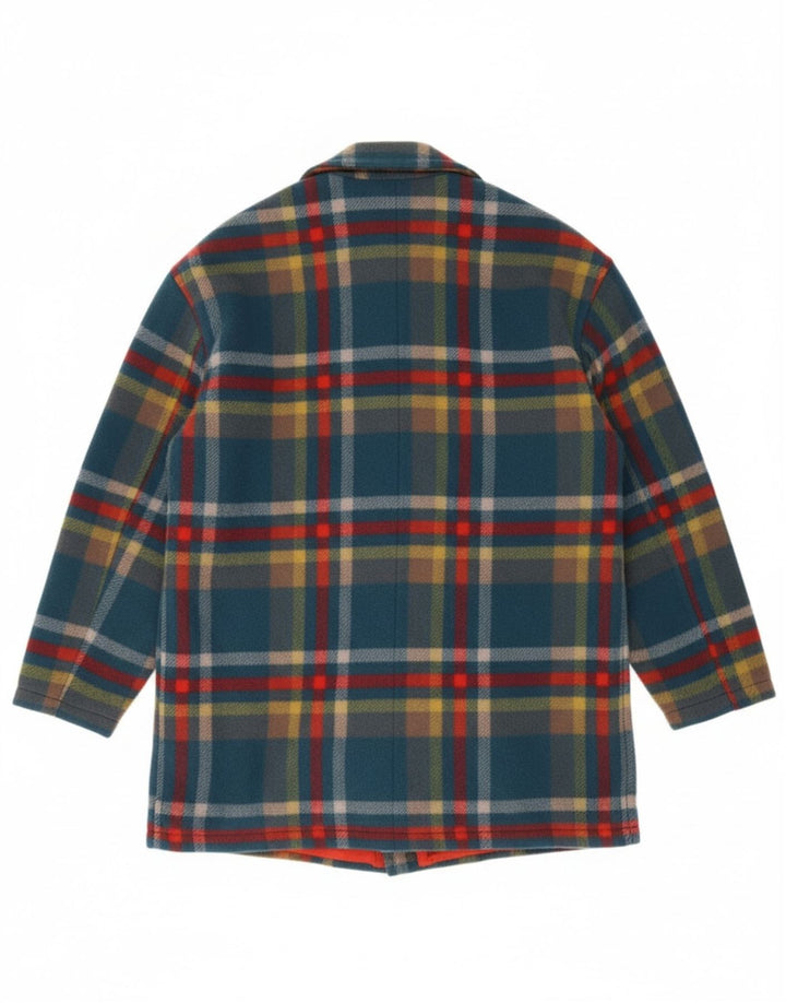 Palton dublu pentru bărbați vintage UK 42 XL Blue Check