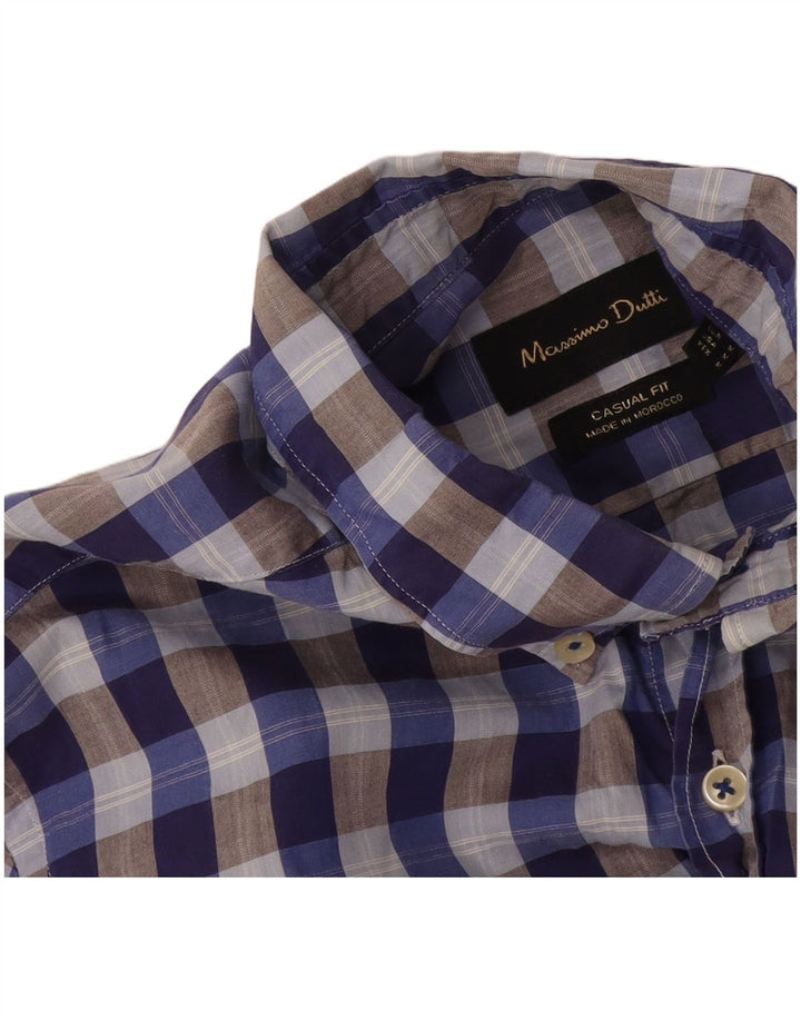 Cămașă Massimo Dutti pentru bărbați, cu croiala lejeră, albastră medie