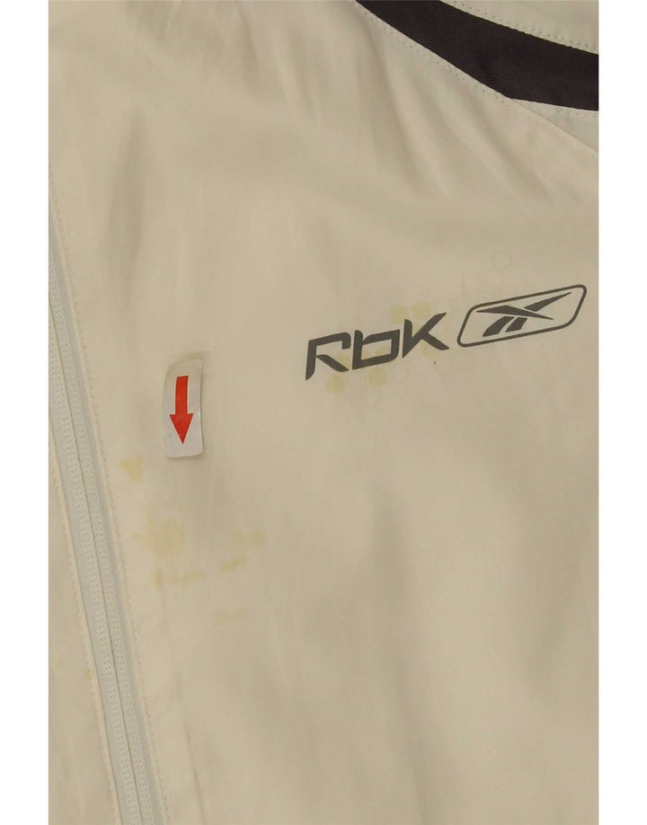 Jachetă de trening pentru bărbați Reebok, albă, mică, din poliester