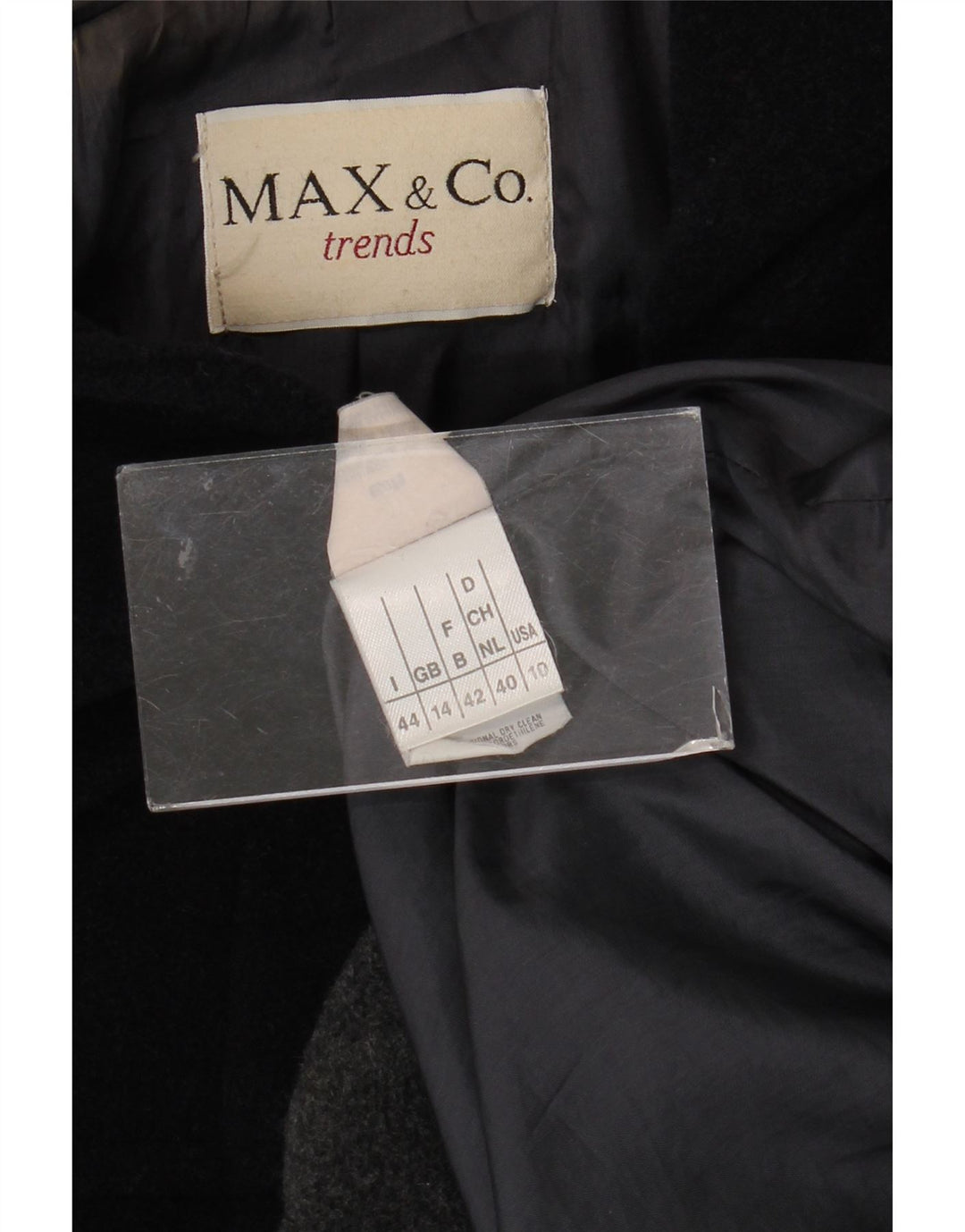 Max & Co. Palton cu glugă pentru femei UK 14, mare, bleumarin, color block