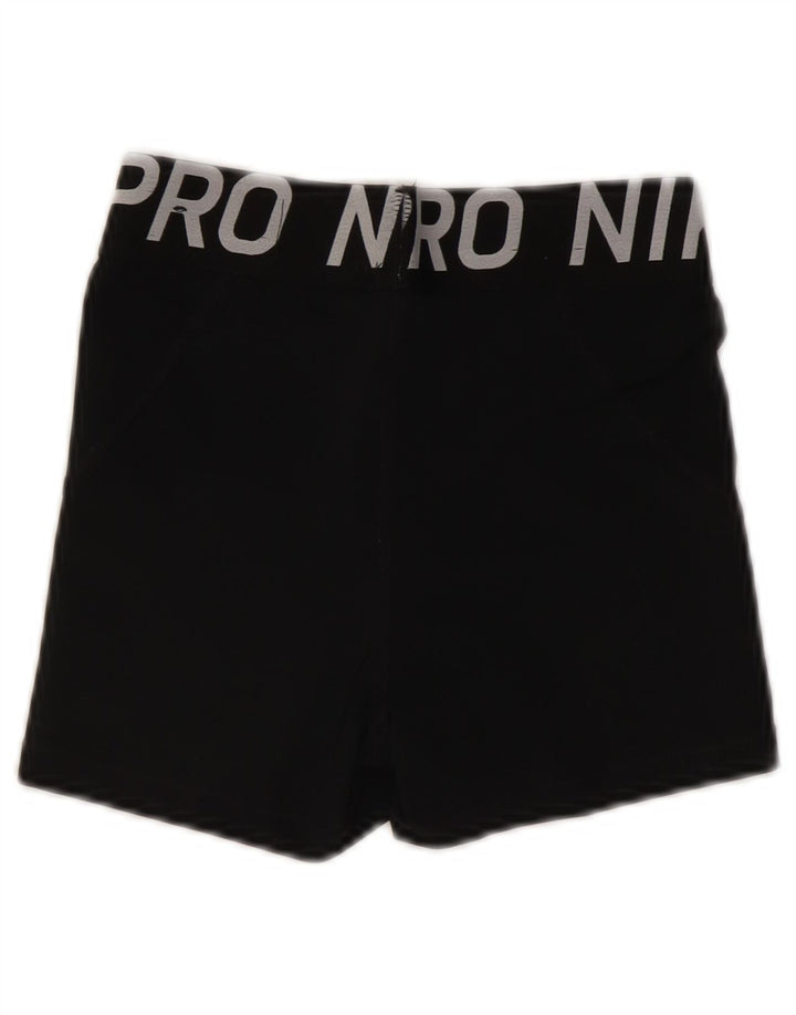 Pantaloni scurți sport Nike Dri Fit Graphic pentru femei UK 8 Small Black