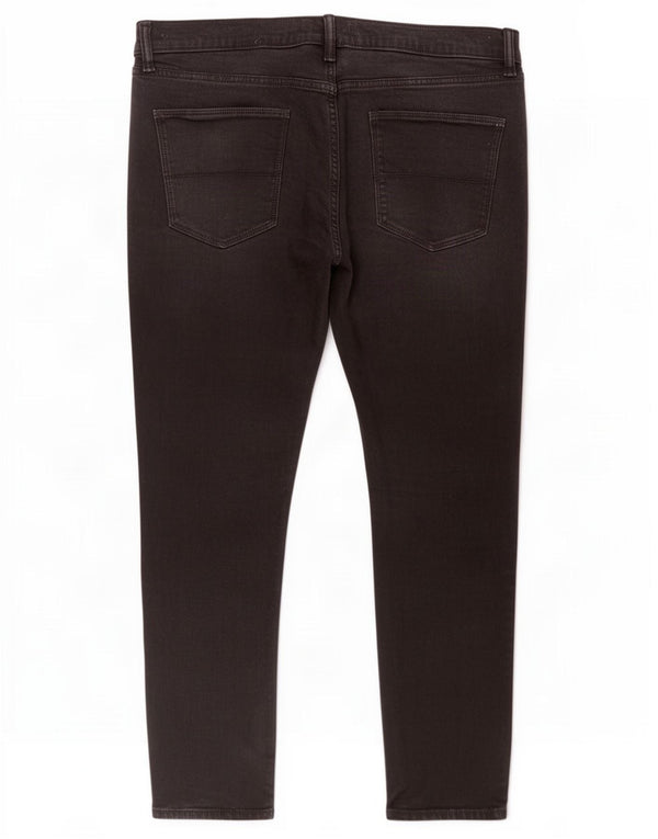 Blugi skinny pentru bărbați Marks & Spencer W36 L29 bumbac negru