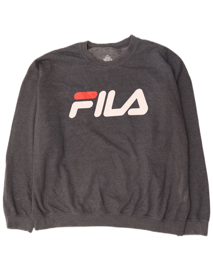 Pulover pentru bărbați Fila Graphic Pulover 2XL bumbac gri