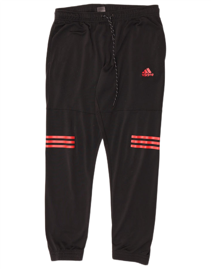 Pantaloni de trening Adidas pentru bărbați Joggeri poliester mediu negru