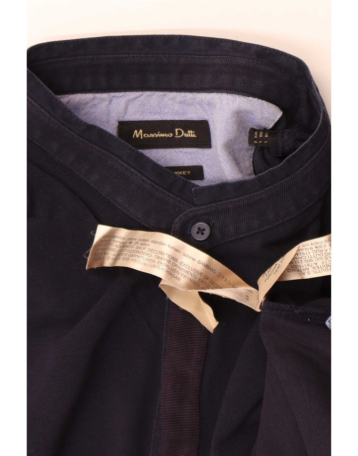 Cămașă polo Massimo Dutti pentru bărbați, mare, albastru bleumarin, bumbac