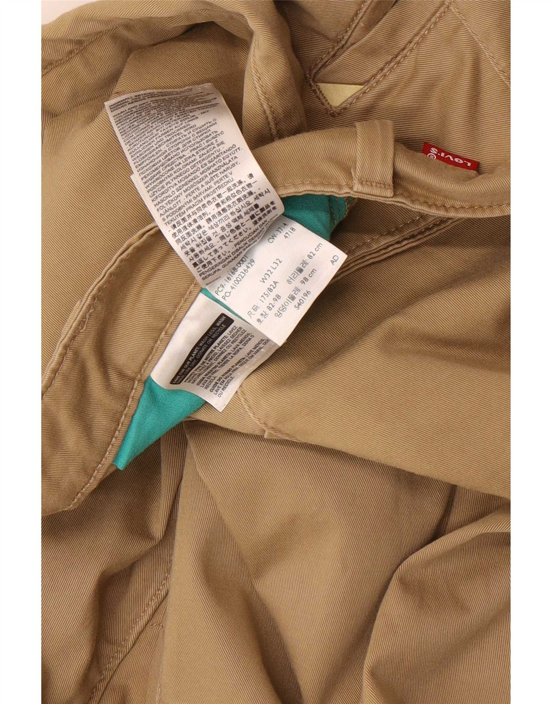 Pantaloni chino slim pentru bărbați Levi's L32 L32 bumbac bej