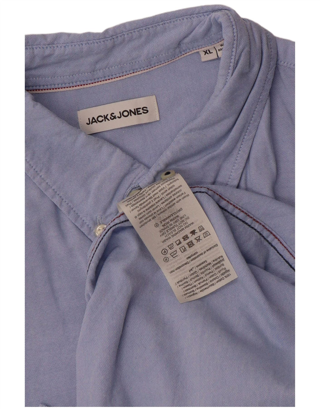 Cămașă Jack & Jones pentru bărbați XL, bumbac albastru