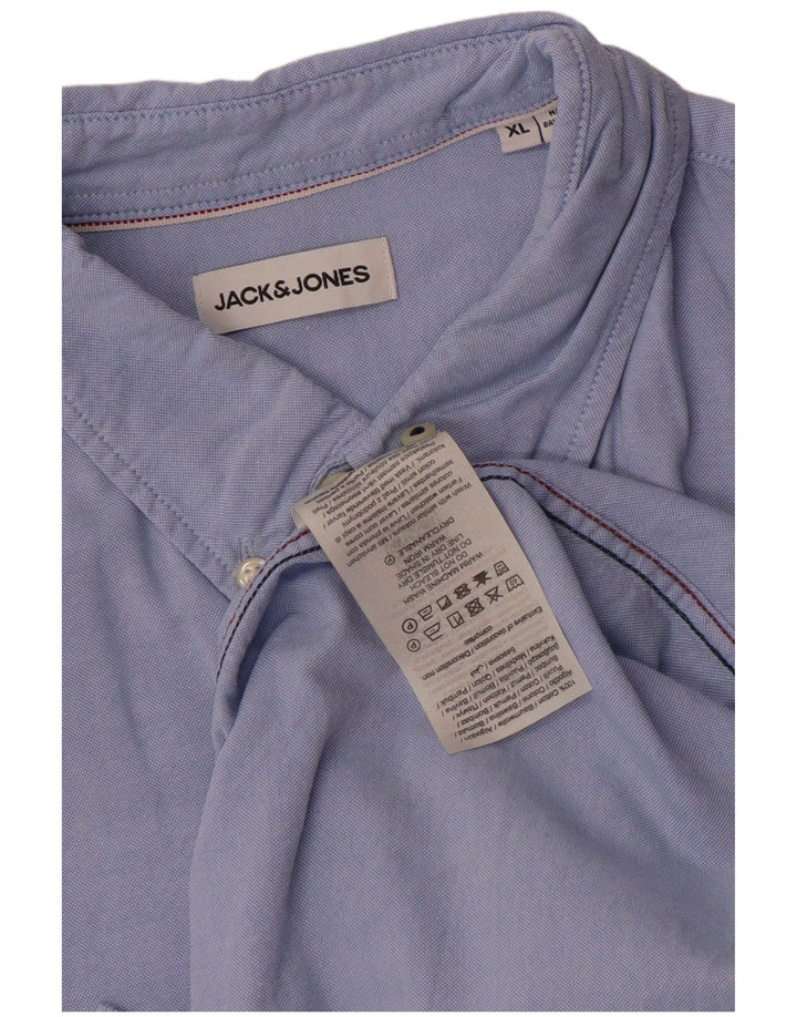 Cămașă Jack & Jones pentru bărbați XL, bumbac albastru