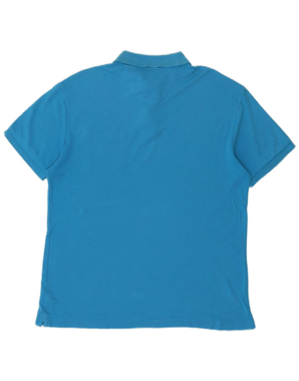 Cămașă polo personalizată pentru bărbați CHAPS, bumbac albastru mediu