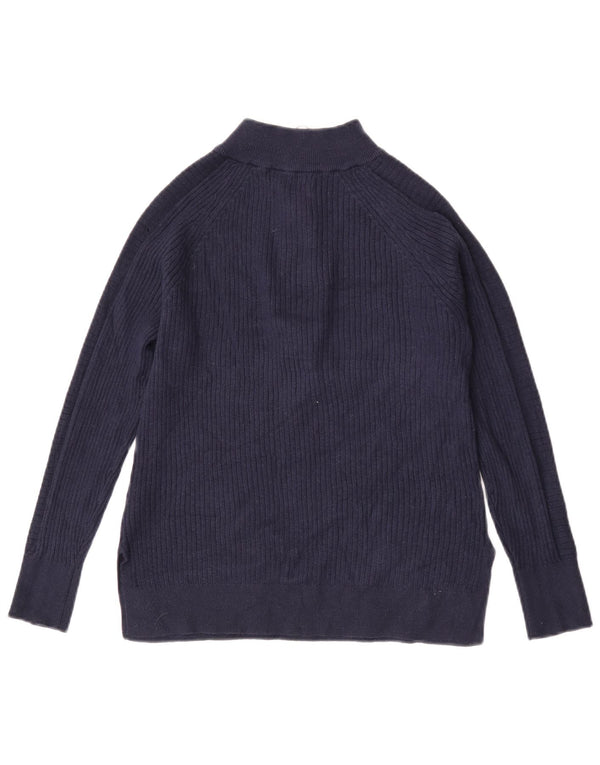 Pulover pentru femei Marks & Spencer, cu fermoar, cu gât, UK 10 Mic, bleumarin