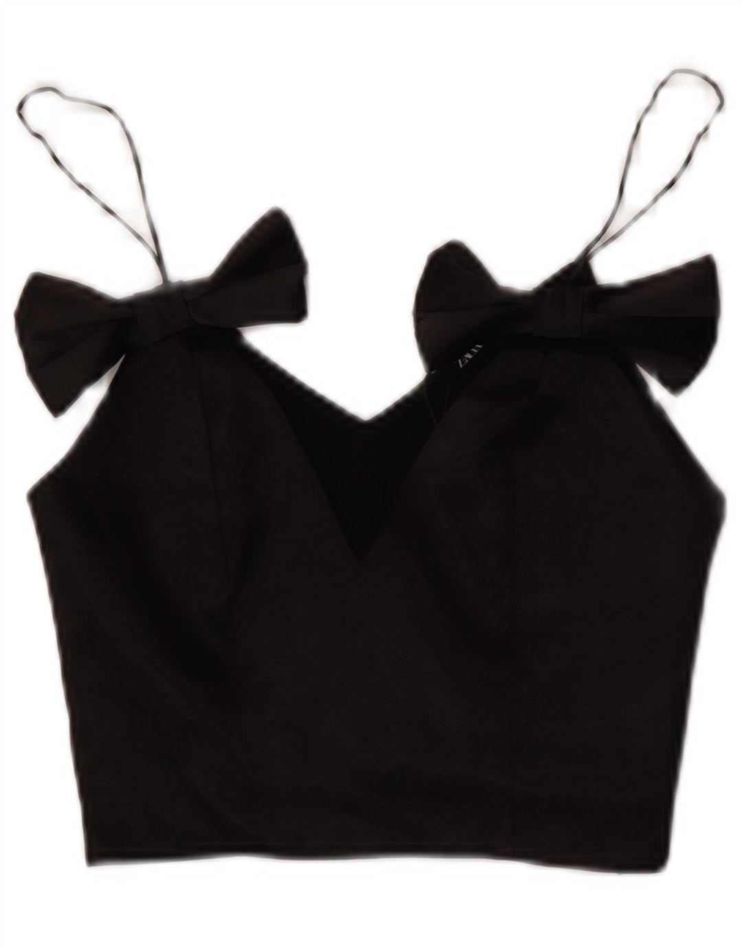 Top Crop pentru femei Zara UK 4 XS Poliester negru
