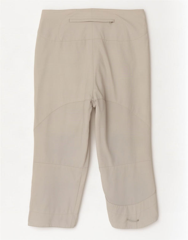 Pantaloni Capri Nike pentru femei UK 12 Medium W28 L20 Bej Nylon Sport