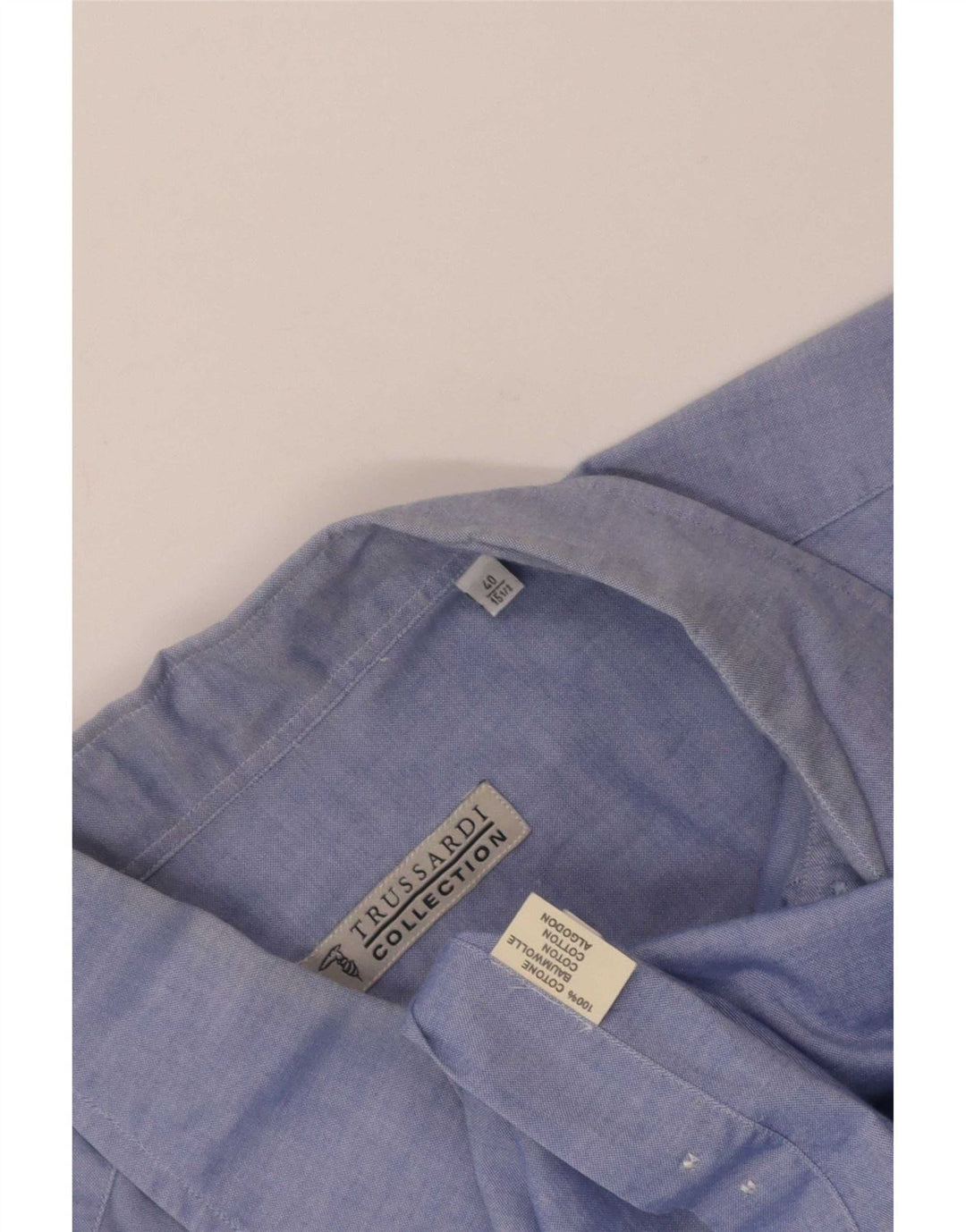 Cămașă pentru bărbați Trussardi Jeans Mărimea 40 15 1/2 Bumbac albastru mediu