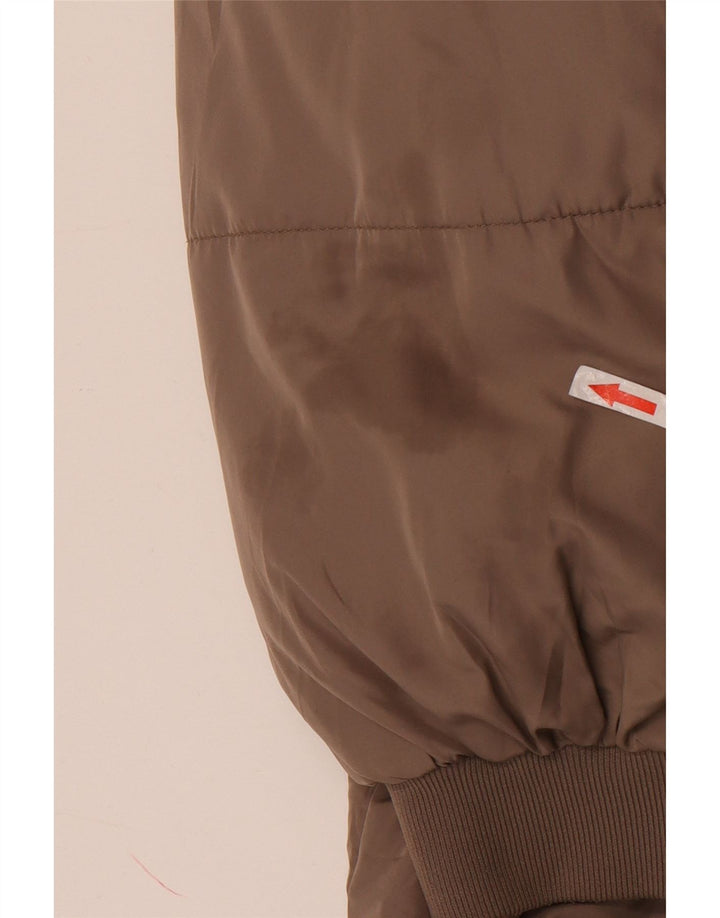 Palton supradimensionat cu glugă pentru femei Zara UK 18 XL Maro Poliester