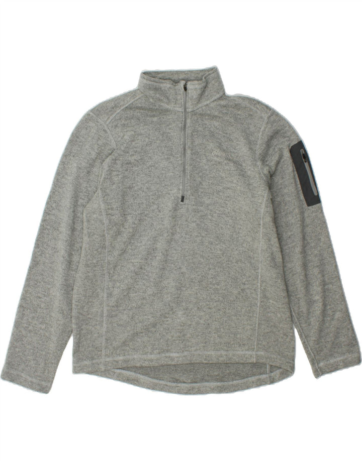 EDDIE BAUER Mens Zip Neck Sweatshirt Jumper Large Grey Polyester Vintage Eddie Bauer and Second-Hand Eddie Bauer from Messina Hembry 